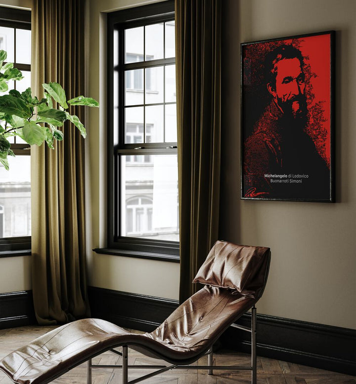 Elegant MICHELANGELO, PORTRAITS artwork enhances your space with style and artistry, perfect for any modern decor.