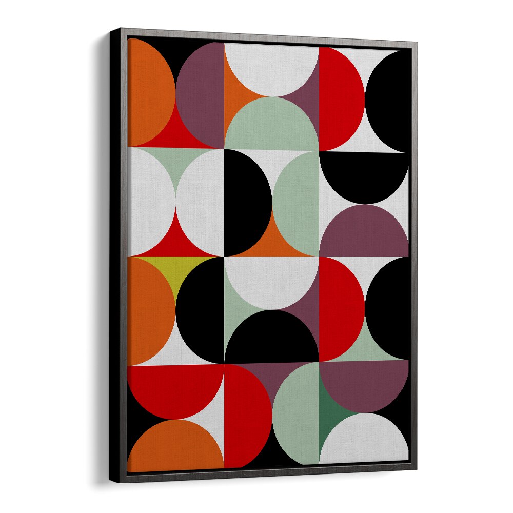 Colorful geometric patterns in MID CENTURY I, ABSTRACT PAINTINGS by Ana Rut Bre, adding modern elegance to your space.