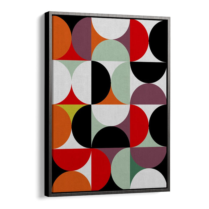 Colorful geometric patterns in MID CENTURY I, ABSTRACT PAINTINGS by Ana Rut Bre, adding modern elegance to your space.