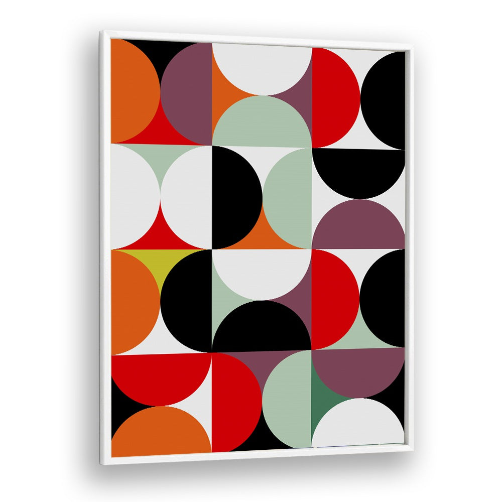 Colorful geometric design of MID CENTURY I, ABSTRACT PAINTINGS by Ana Rut Bre, adding modern elegance to any space.