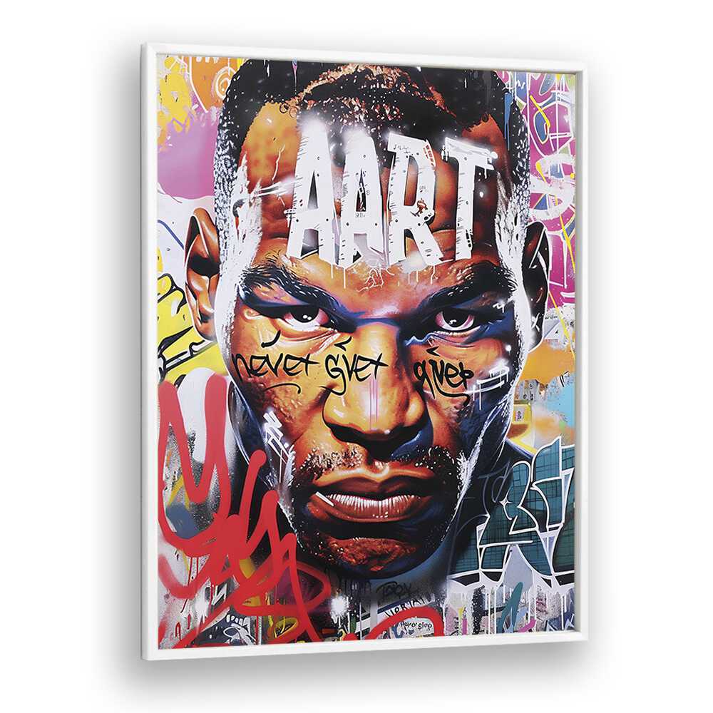 Vibrant MIKE TYSON ART, POP ART PAINTINGS showcasing the boxing legend in a striking, colorful design.