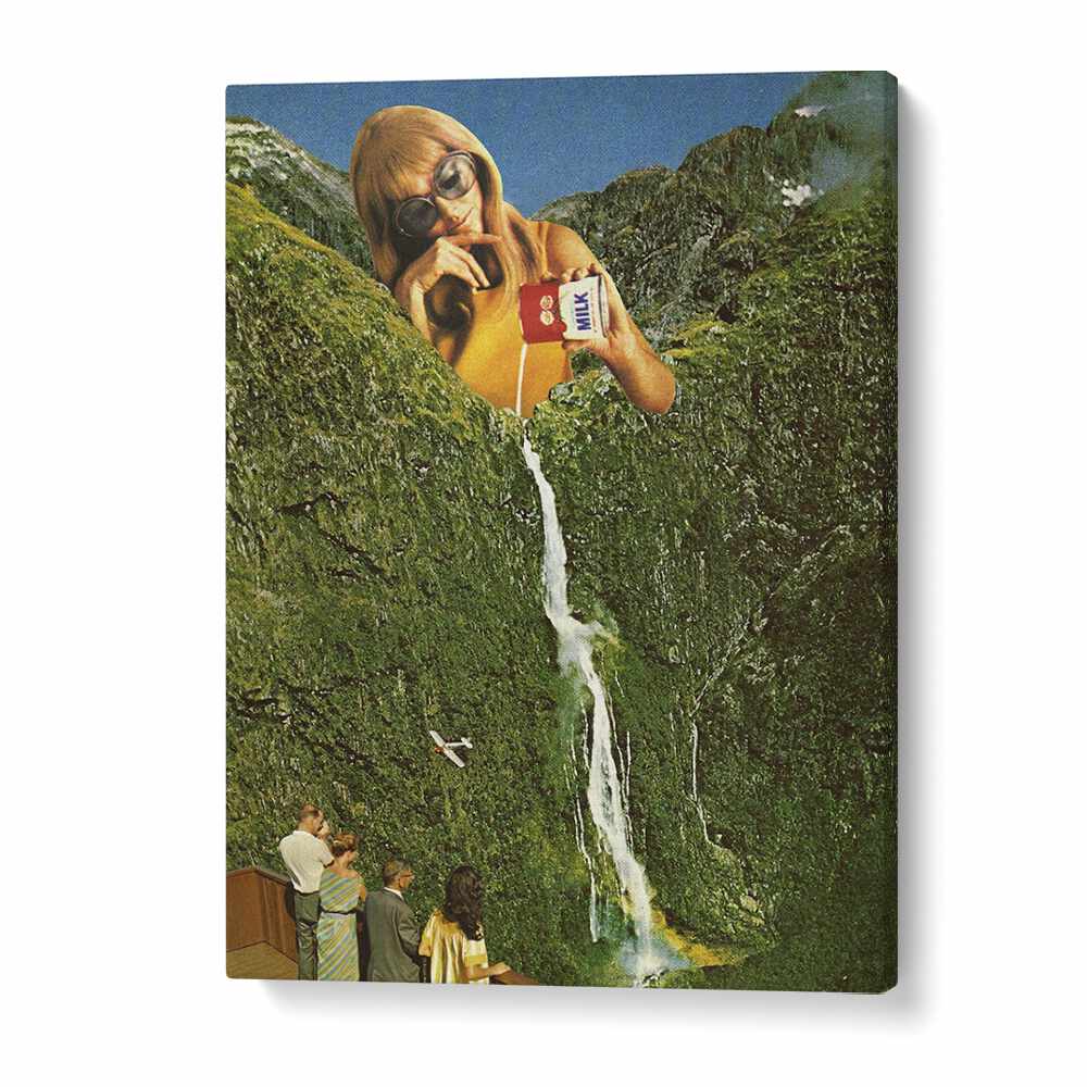 Transform your space with MILKY FALLS, SURREAL ART PRINTS by Vertigo Artography, blending fantasy and nature beautifully.