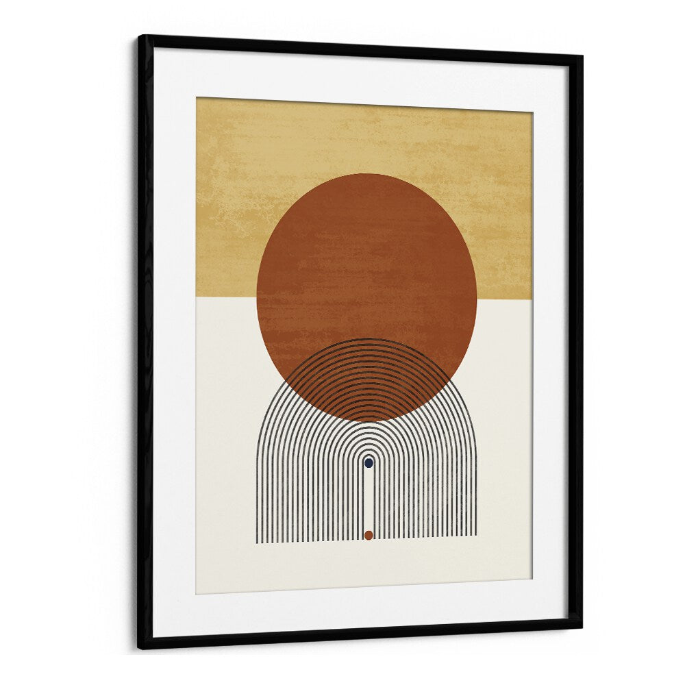 Transform your space with MINIMALIST CIRCULAR, BOHO ART PRINTS featuring elegant design and a modern black frame.