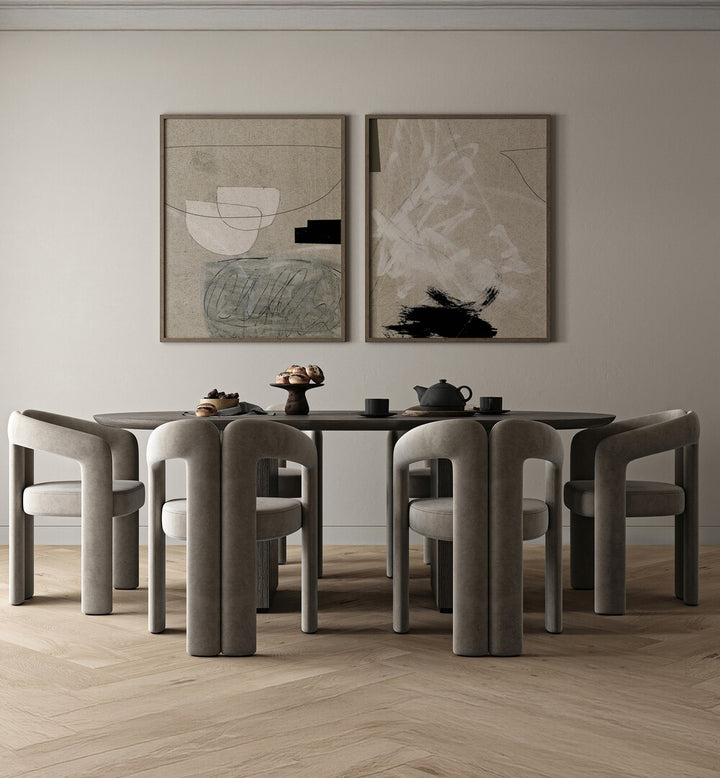 Elevate your space with the MINIMAL MIX ABSTRACT SET, SET OF 2 PAINTINGS, perfect for modern decor and style.