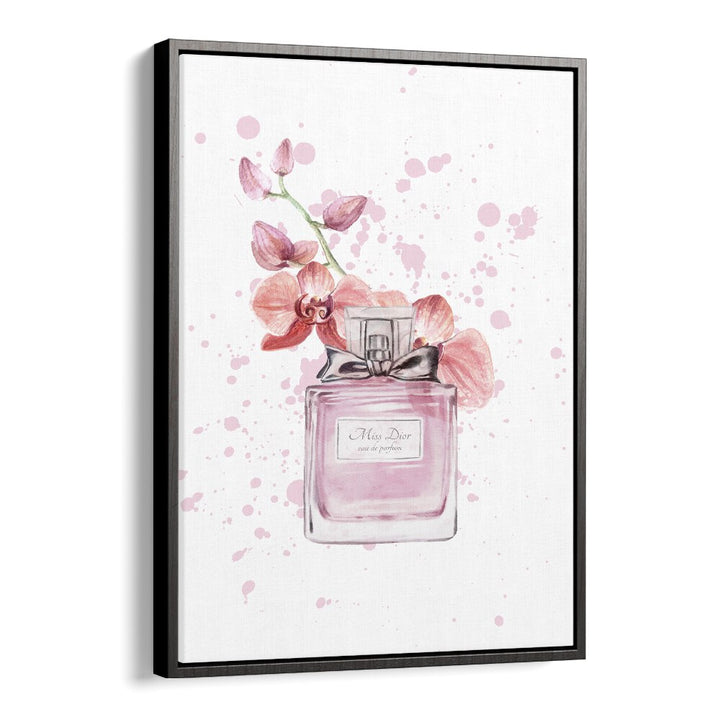 Miss Dior Perfume I Fashion Art Artwork in Black Floater Frame