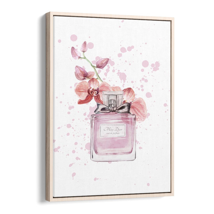 Miss Dior Perfume I Fashion Art Artwork in Oak Wood Floater Frame