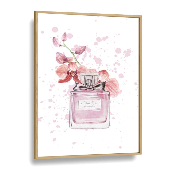 Miss Dior Perfume I Fashion Art Artwork in Oak Wood Plain Frame