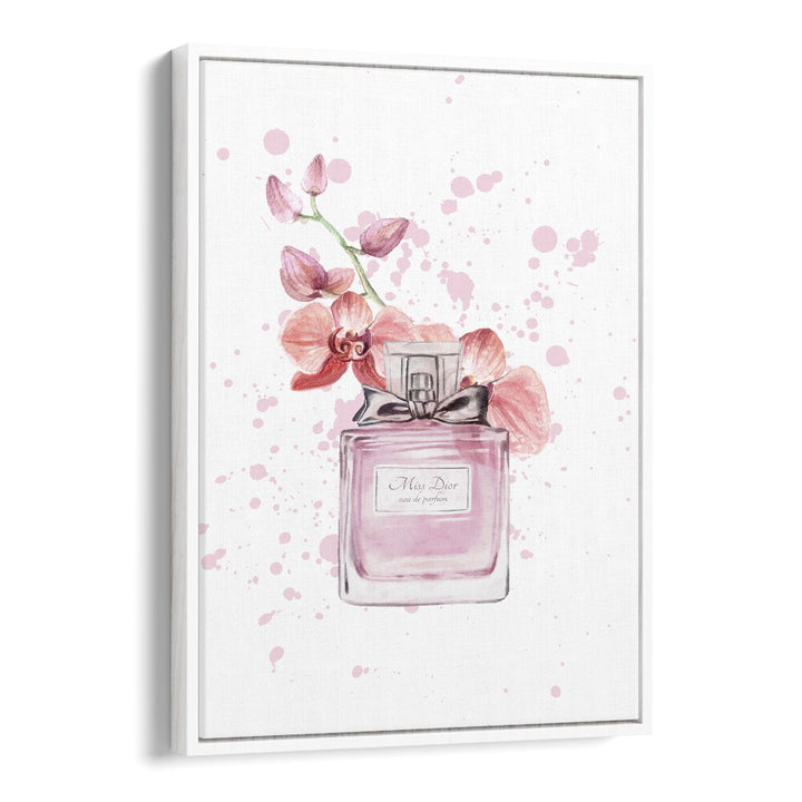 Miss Dior Perfume I Fashion art painting Artwork in White Floater Frame