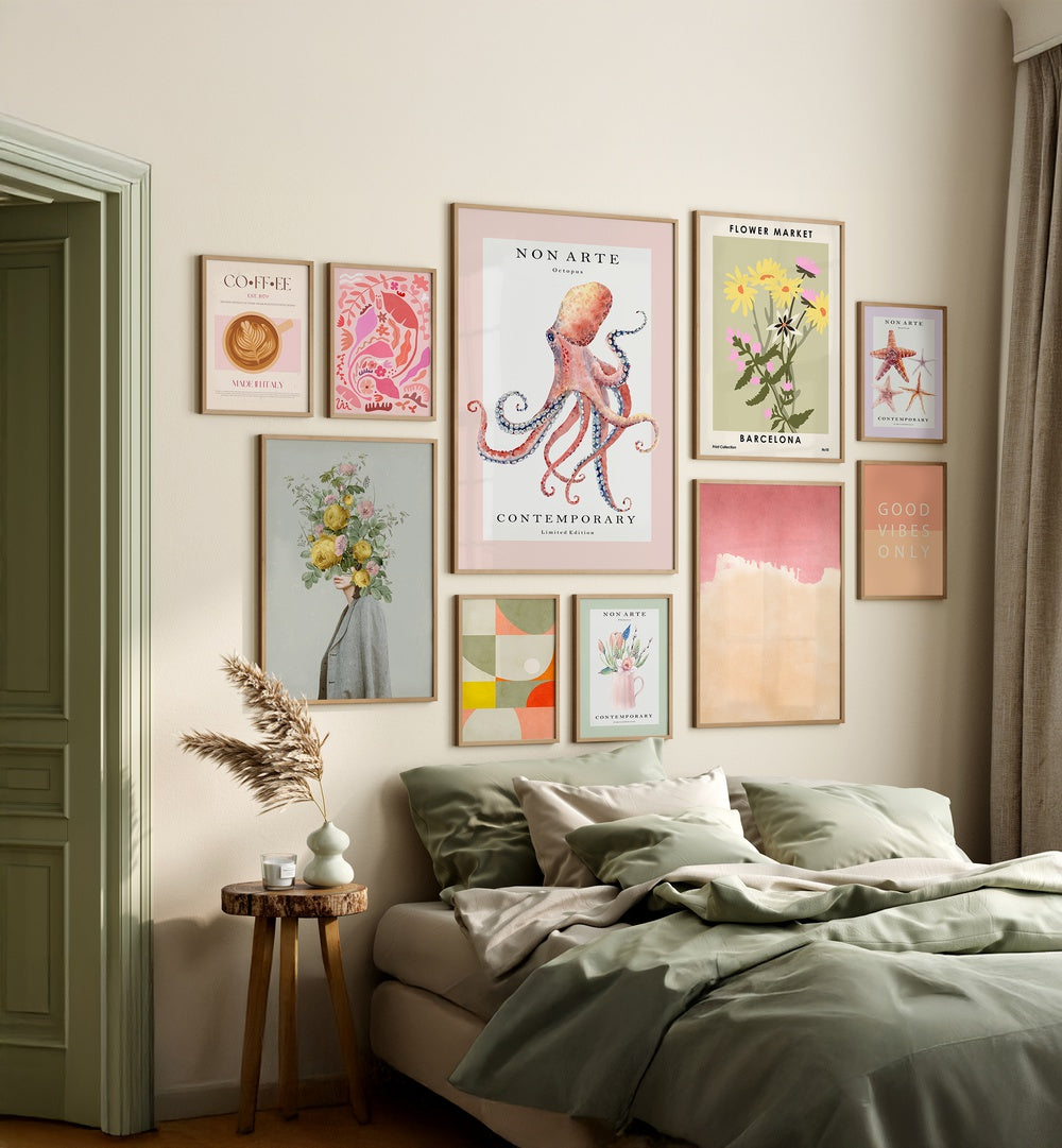 Curate your space with the FUSION GALLERY WALL, showcasing vibrant art prints for stunning gallery walls.
