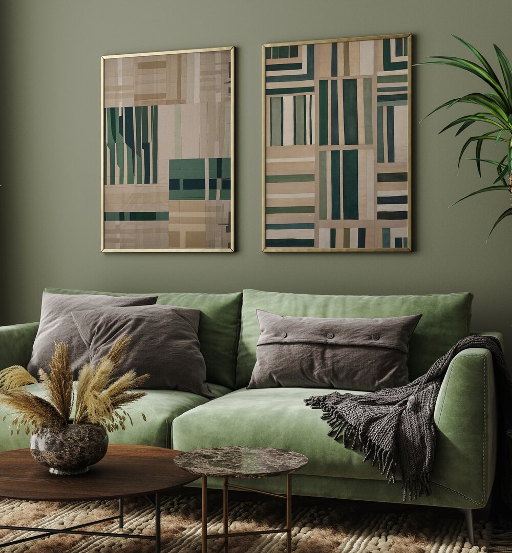 Stylishly enhance your home with the MODERNIST PAPER CUT SET, SET OF 2 PAINTINGS featuring contemporary designs.