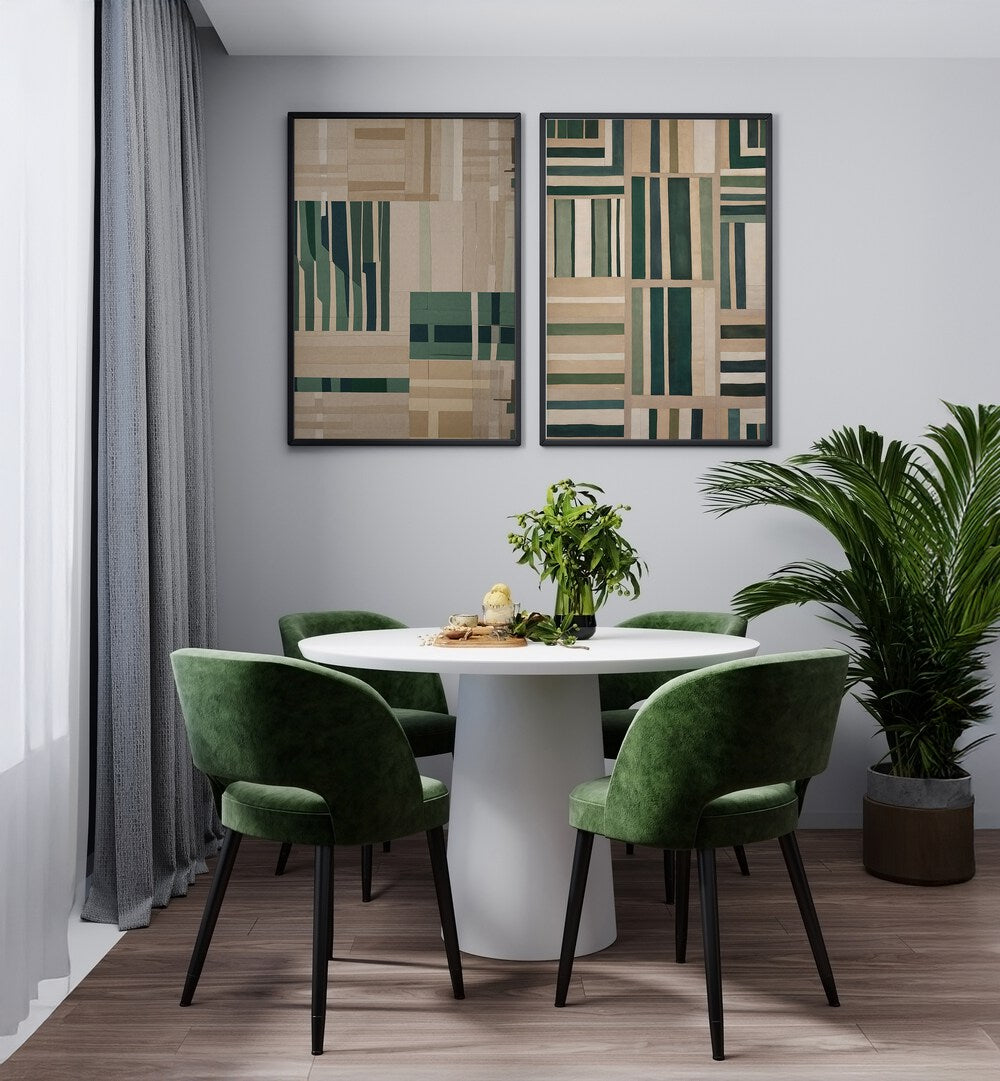 Enhance your space with the MODERNIST PAPER CUT SET, SET OF 2 PAINTINGS, featuring contemporary designs and craftsmanship.