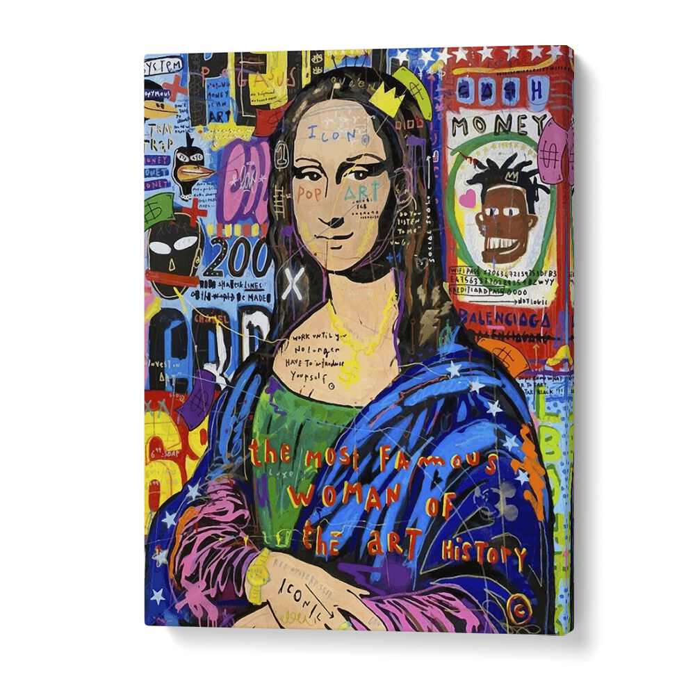 Vibrant MONALISA ICONIC, POP ART PAINTINGS, blending classic charm with modern aesthetics for a captivating space.
