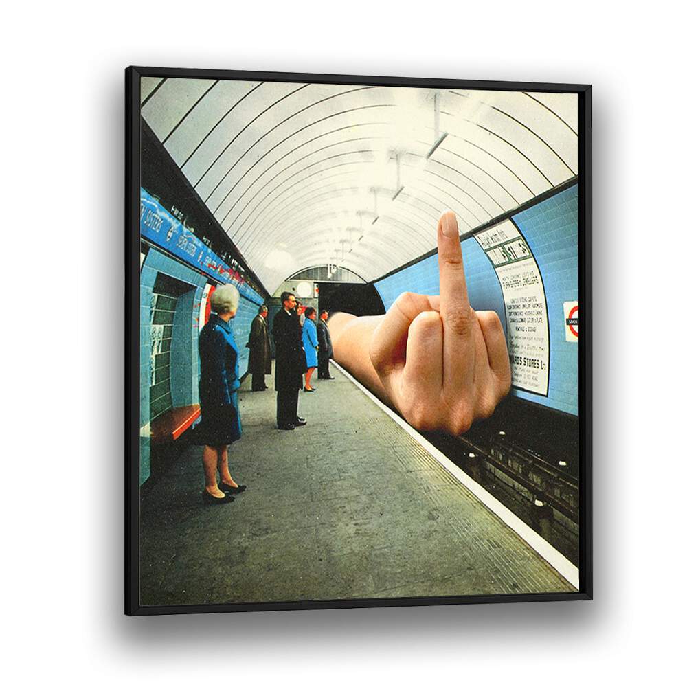 "MONDAY MOOD, SURREAL ART PRINTS in a sleek frame, perfect for elevating your space with captivating surreal visuals."
