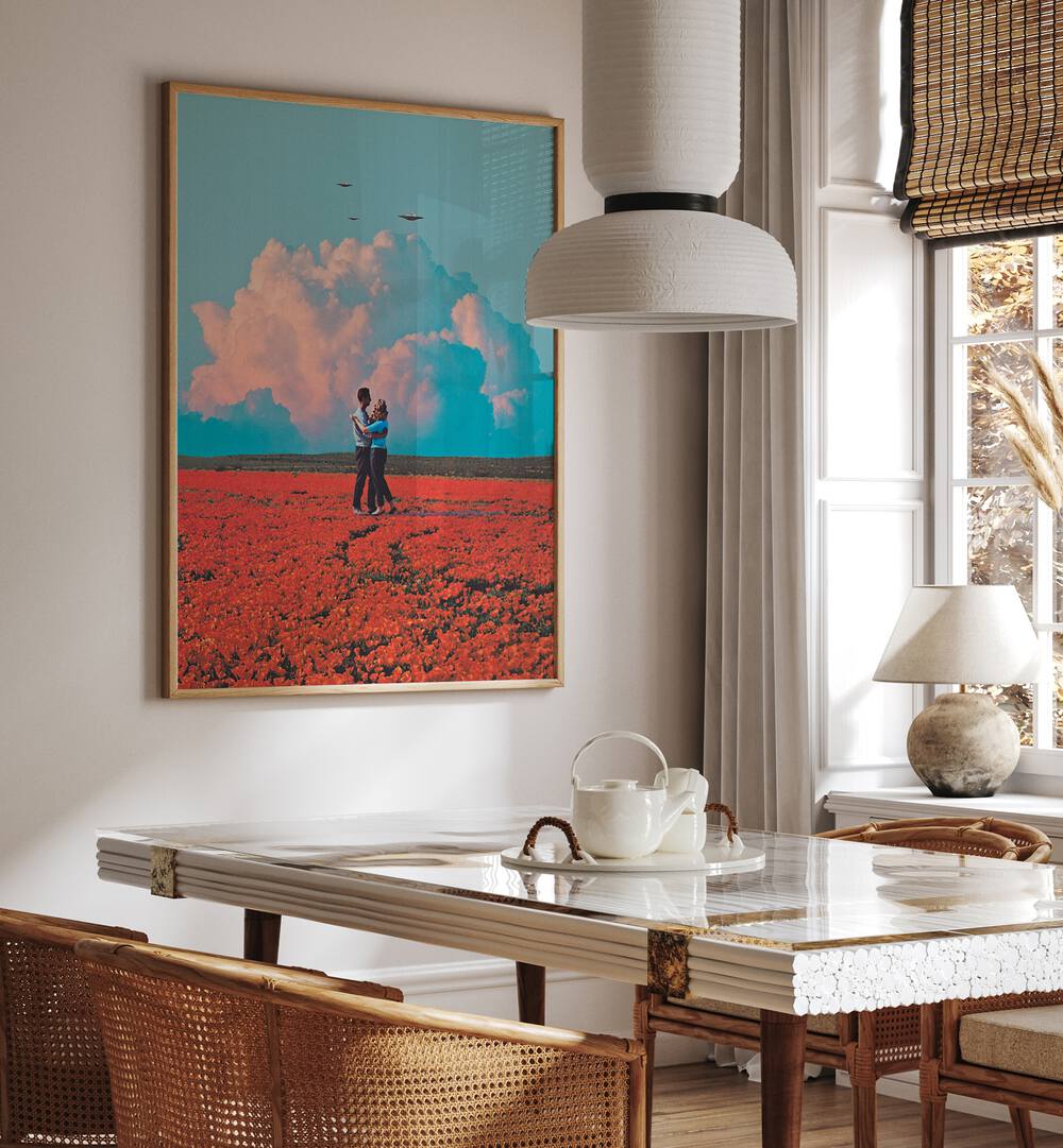 Elevate your decor with MONDAY, SURREAL ART PRINTS featuring captivating space rocket themes for any space.