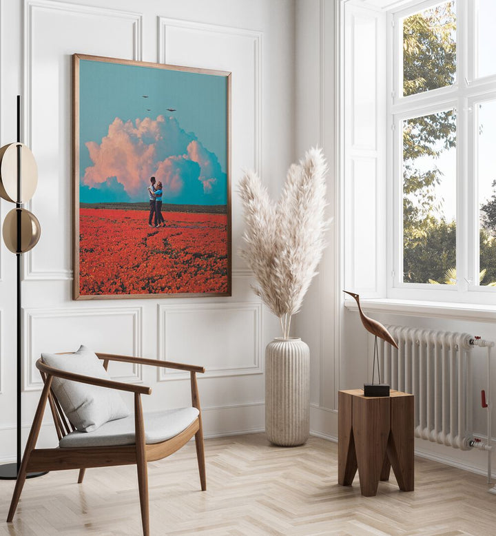 Elevate your decor with MONDAY, SURREAL ART PRINTS featuring a dreamy landscape and vibrant colors.