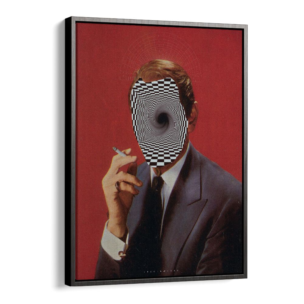 Elegant MONOTONE, SURREAL ART PRINTS by Space Rocket Art, featuring a captivating surreal portrait in bold colors.