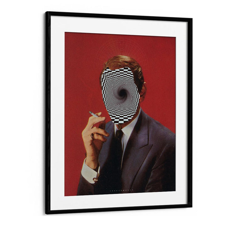 Stylish MONOTONE, SURREAL ART PRINTS featuring a unique design, framed elegantly by SPACE ROCKET ART.