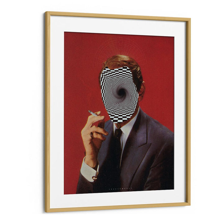 Stylish MONOTONE, SURREAL ART PRINTS by Space Rocket Art, framed artwork featuring a striking surreal design.