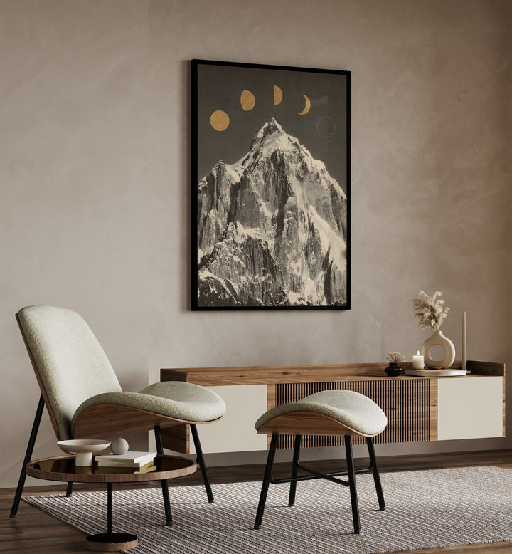 Transform your space with MOON PHASES, LANDSCAPE PAINTINGS by Florent Bodart, showcasing stunning cosmic beauty.