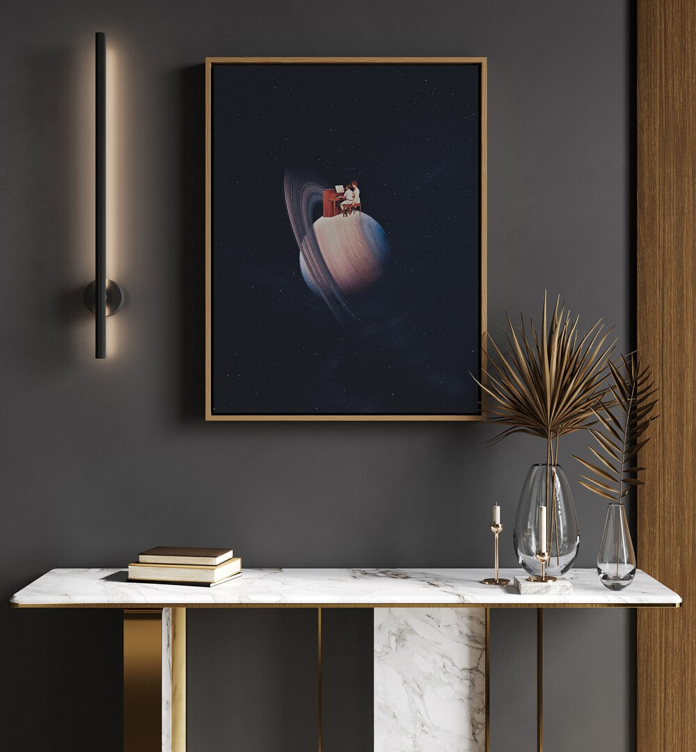 Enchanting MOONSHINE, SURREAL ART PRINTS by Space Rocket Art elevate any space with captivating cosmic imagery.
