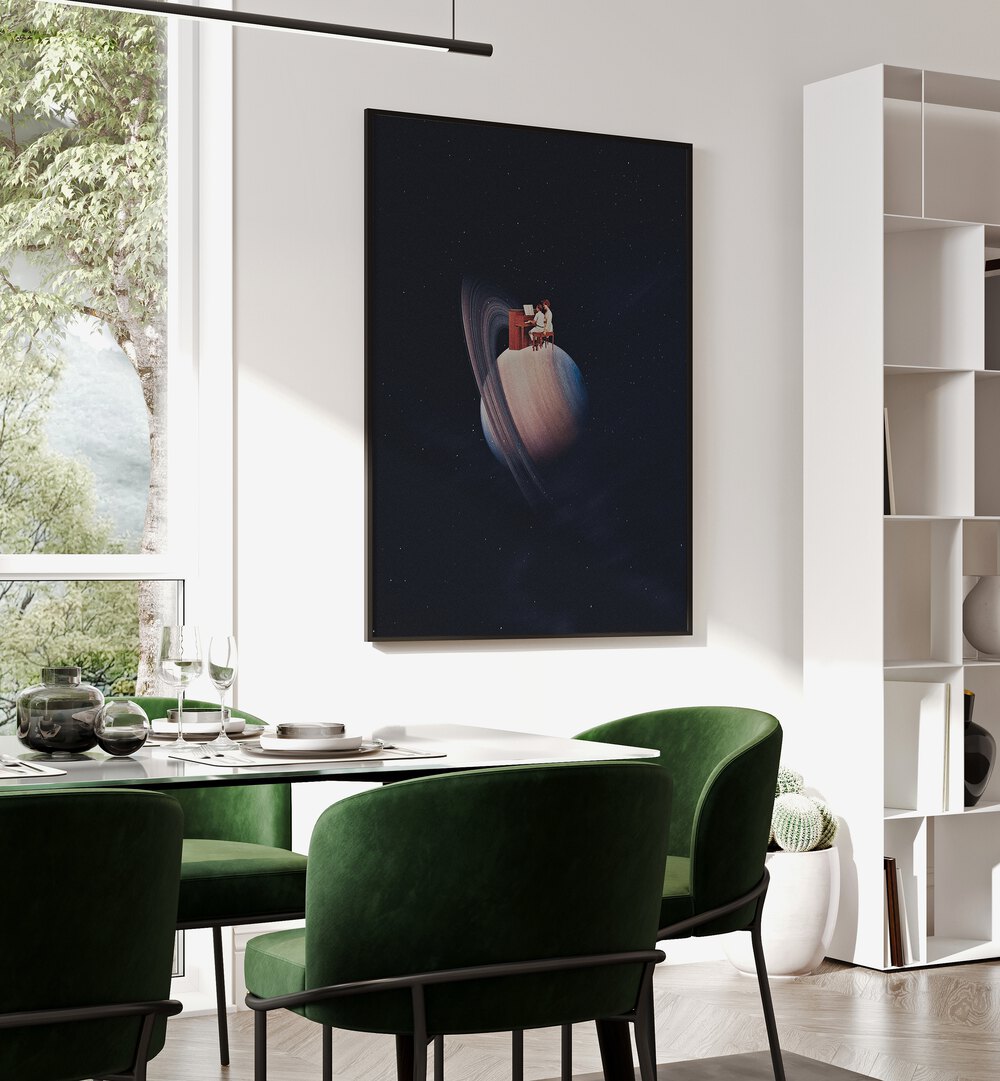 Enhance your space with MOONSHINE, SURREAL ART PRINTS by Space Rocket Art, featuring enchanting cosmic visuals.