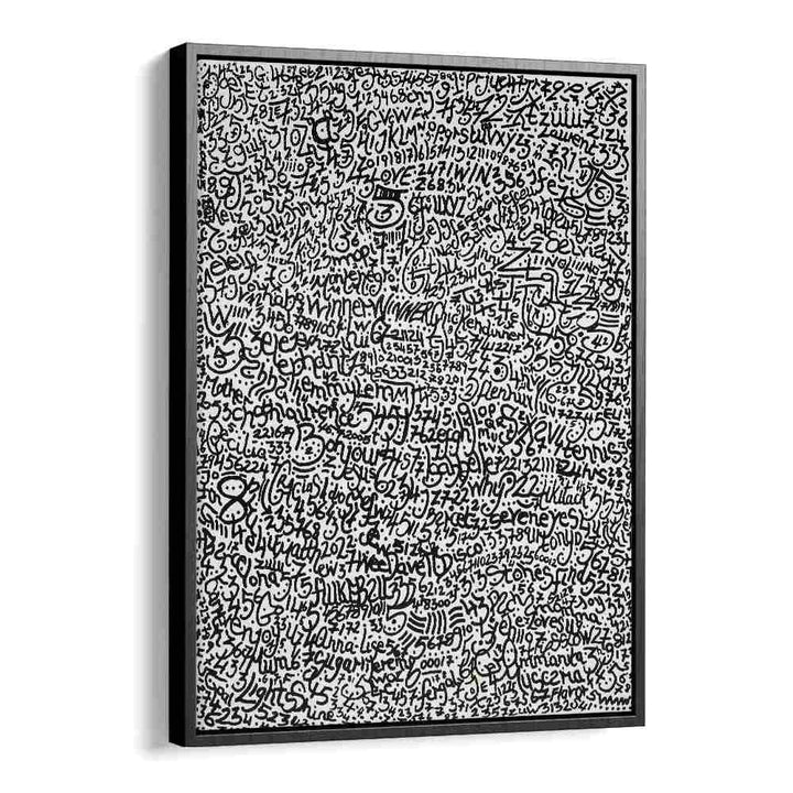MOPI Doodle Art Paintings in a black floater frame, perfect for unleashing your creativity and artistic vision.