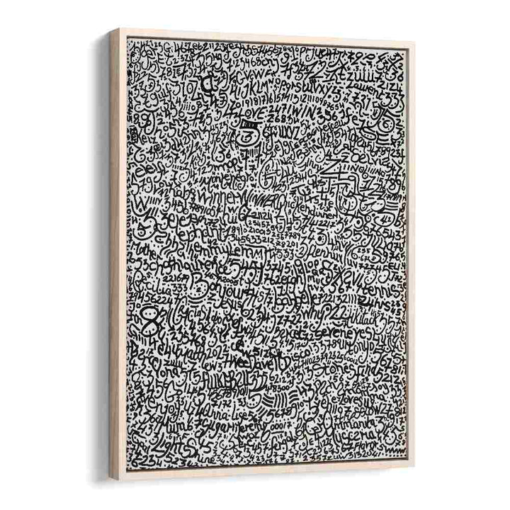 MOPI Doodle Art Paintings showcase intricate designs in a stylish oak wood floater frame, perfect for creativity.