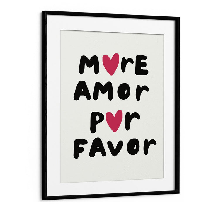 More Amor Fashion Art Artwork in Black Frame With Mount
