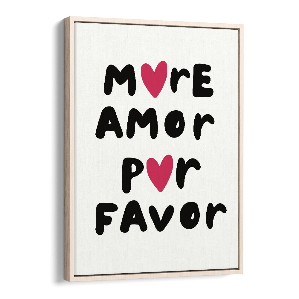 More Amor Fashion Art Artwork in Oak Wood Floater Frame