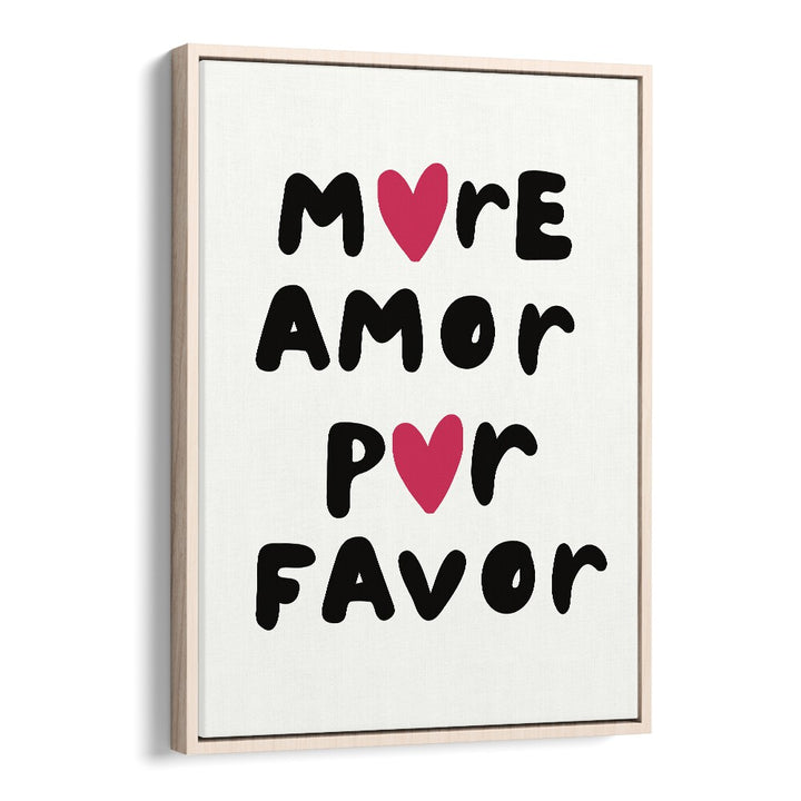 More Amor Fashion Art Artwork in Oak Wood Floater Frame