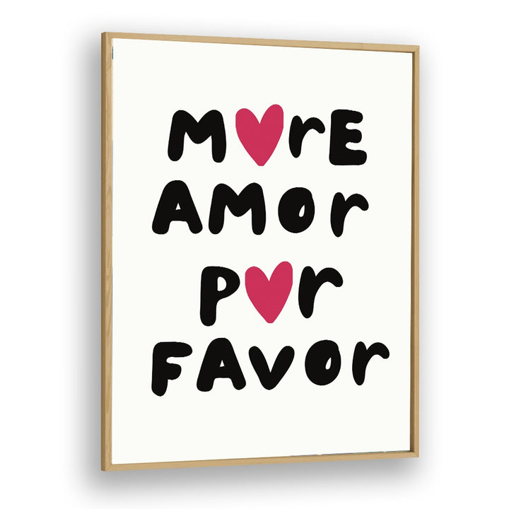 More Amor Fashion Art Artwork in Oak Wood Plain Frame