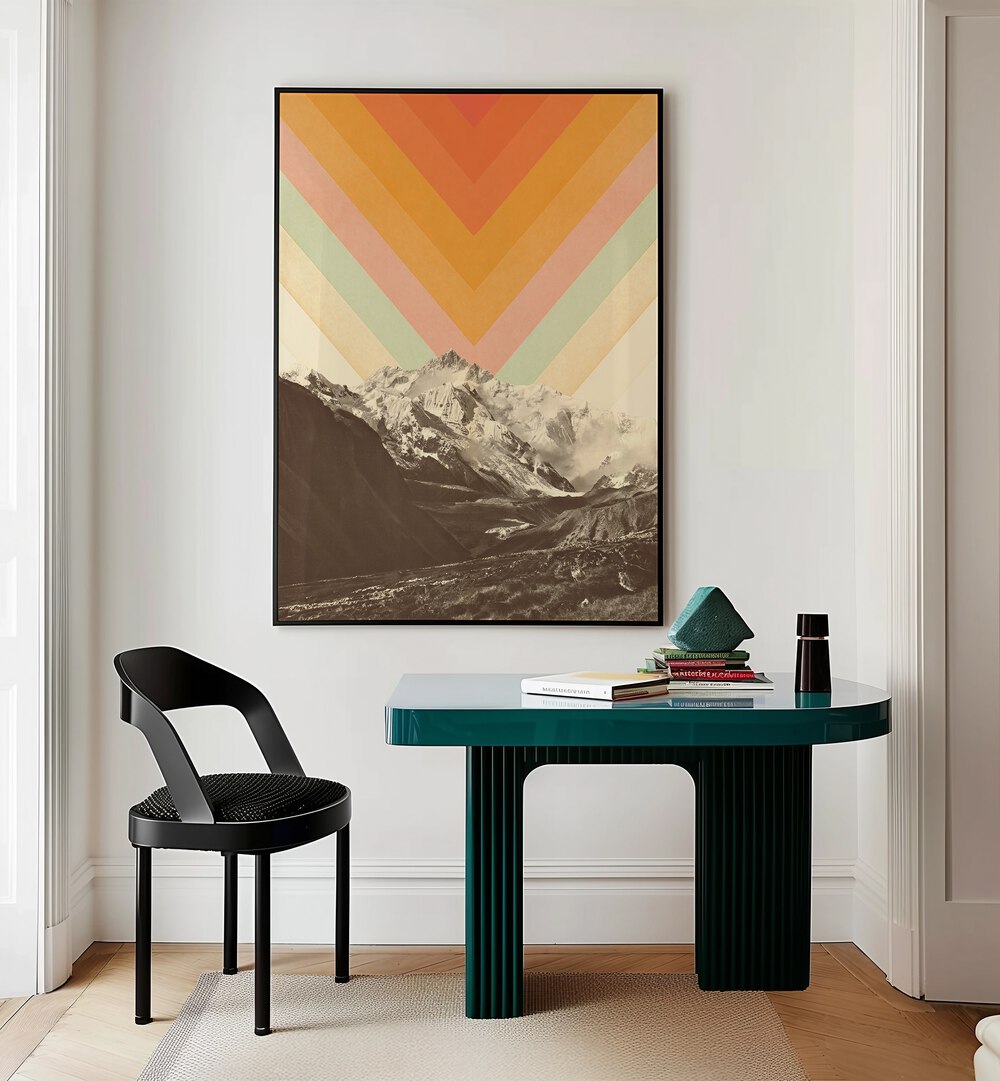 Transform your space with MOUNTAINSCAPE II, LANDSCAPE PAINTINGS by Florent Bodart, showcasing majestic mountain beauty.