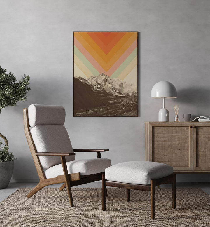 Transform your space with MOUNTAINSCAPE II, LANDSCAPE PAINTINGS by Florent Bodart, showcasing majestic mountains.