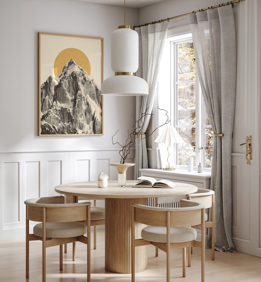 Experience tranquility with MOUNTAINSCAPE III, LANDSCAPE PAINTINGS by Florent Bodart, showcasing majestic mountains.