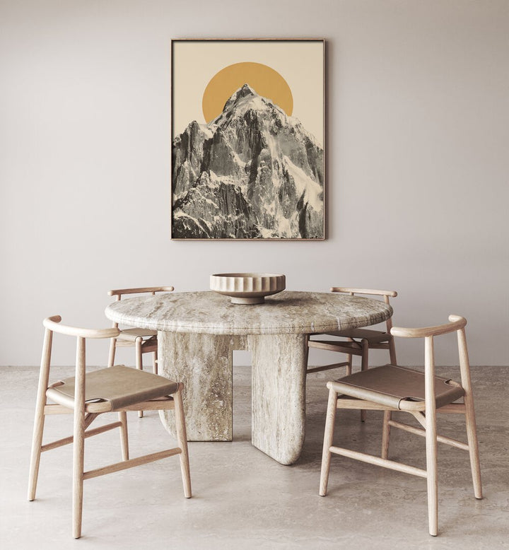 Stunning MOUNTAINSCAPE III, LANDSCAPE PAINTINGS by Florent Bodart, showcasing majestic mountains in a modern setting.