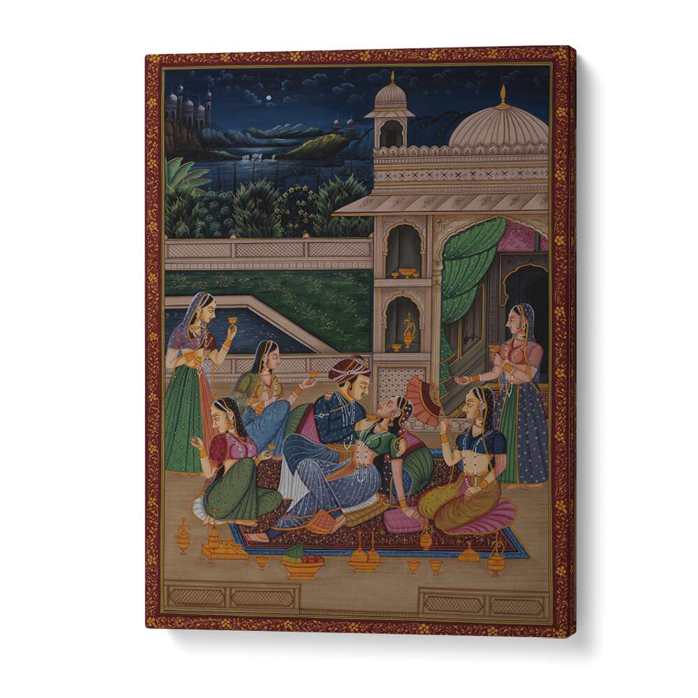 Stunning Mughal painting showcasing vibrant scenes, part of our Indian art paintings collection. Perfect for your decor.