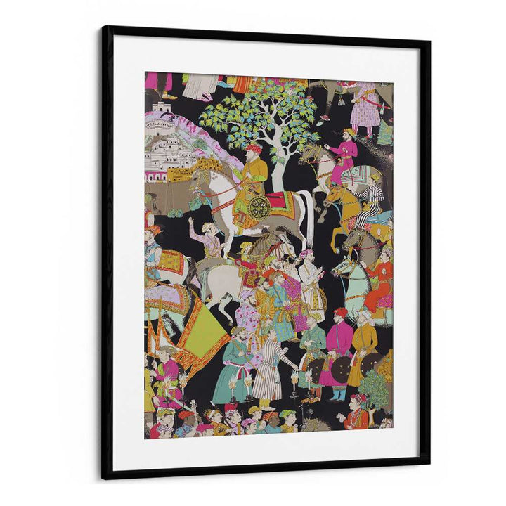 Exquisite Mughal painting showcasing vibrant scenes, perfect for art lovers exploring MUGHALS OF INDIA, INDIAN ART PAINTINGS.