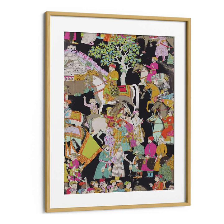 MUGHALS OF INDIA, INDIAN ART PAINTINGS beautifully framed, showcasing vibrant scenes of Mughal heritage and culture.