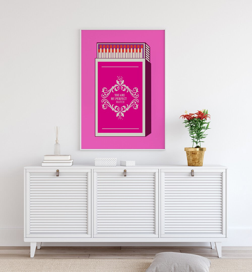 Colorful wall art featuring "You Are My Perfect Match" design, ideal for home decor, part of MY PERFECT MATCH, FASHION POSTERS.