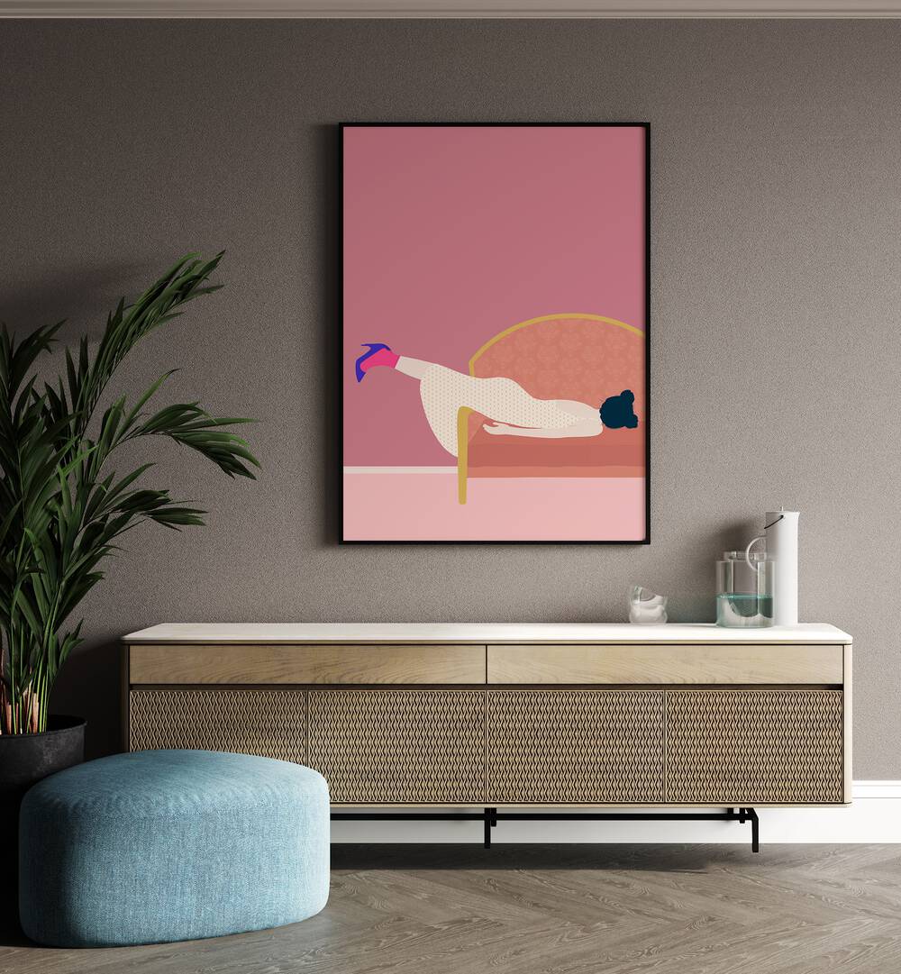 Vibrant illustration from MADDIES MOOD, PORTRAITS, showcasing femininity by Jota de Jai in a stylish setting.