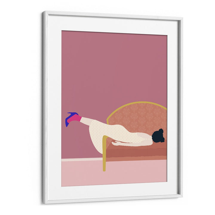 MADDIES MOOD, PORTRAITS by Jota de Jai showcases a stylish woman lounging in a chic, modern setting.