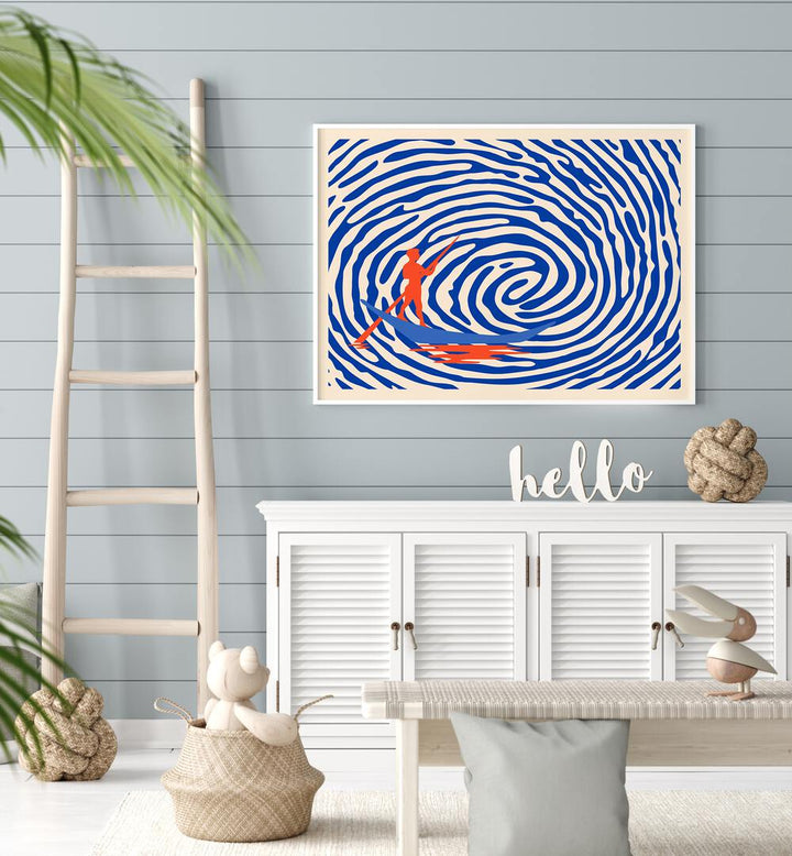 Colorful "Maelstrom" abstract painting by Uma Gokhale, perfect for art lovers seeking unique home decor.