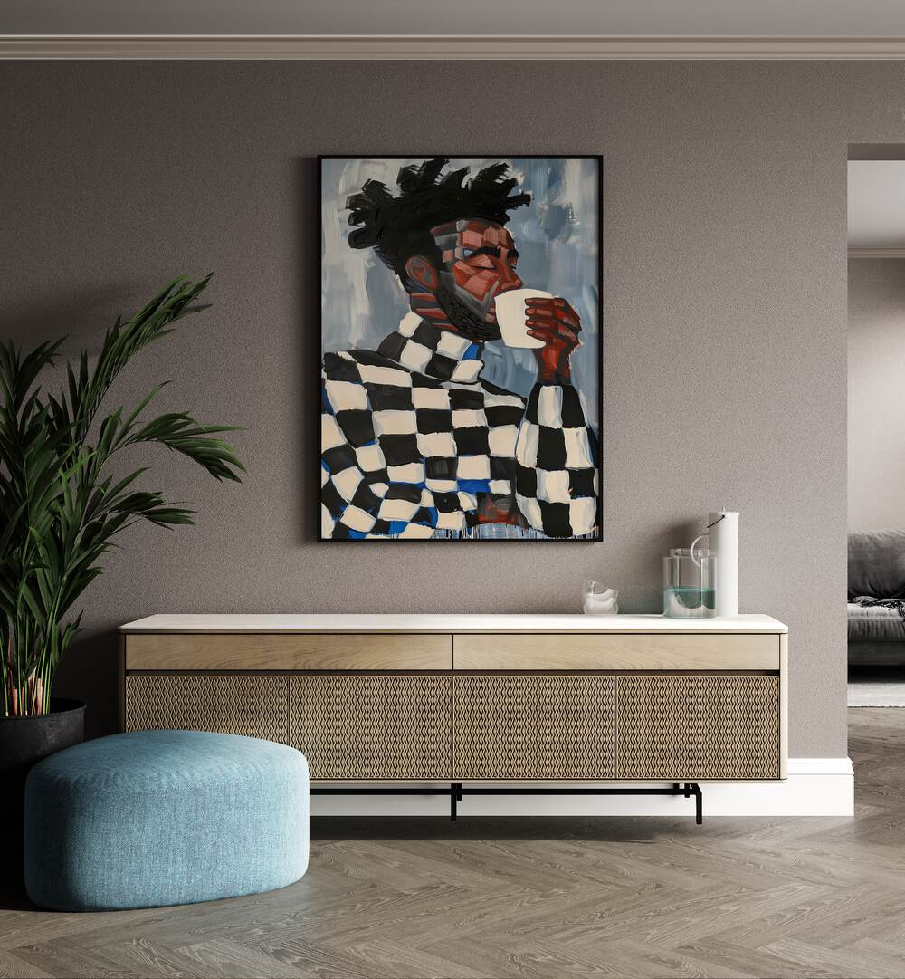 Stylish portrait showcasing the MAGIC IN COFFEE, PORTRAITS theme, blending creativity and coffee culture.