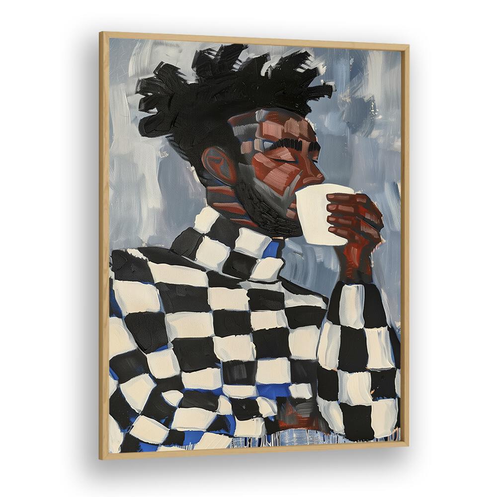 Enjoy the MAGIC IN COFFEE, PORTRAITS collection featuring vibrant figurative illustrations in a stylish frame.