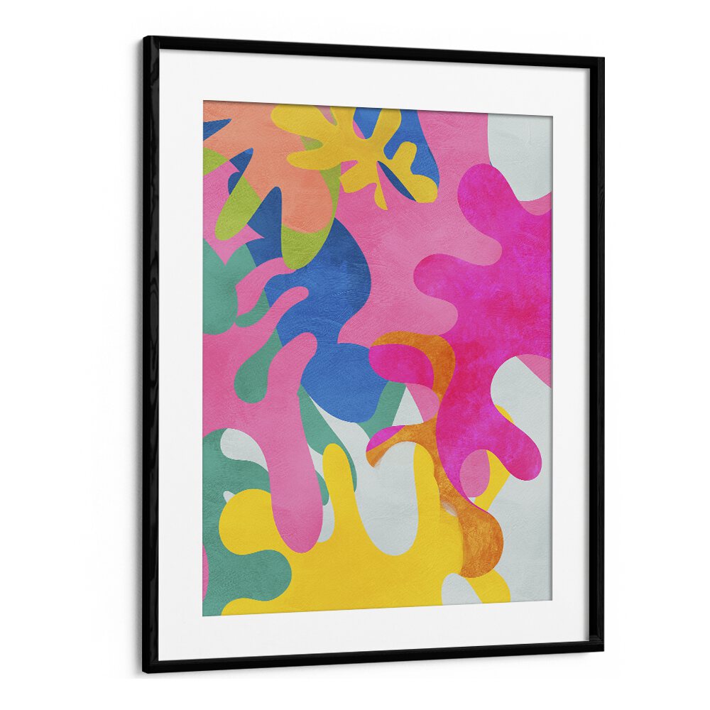Vibrant Matisse Inspired Cut Out, abstract paintings by Ana Rut Bre, framed art print adding color to any space.