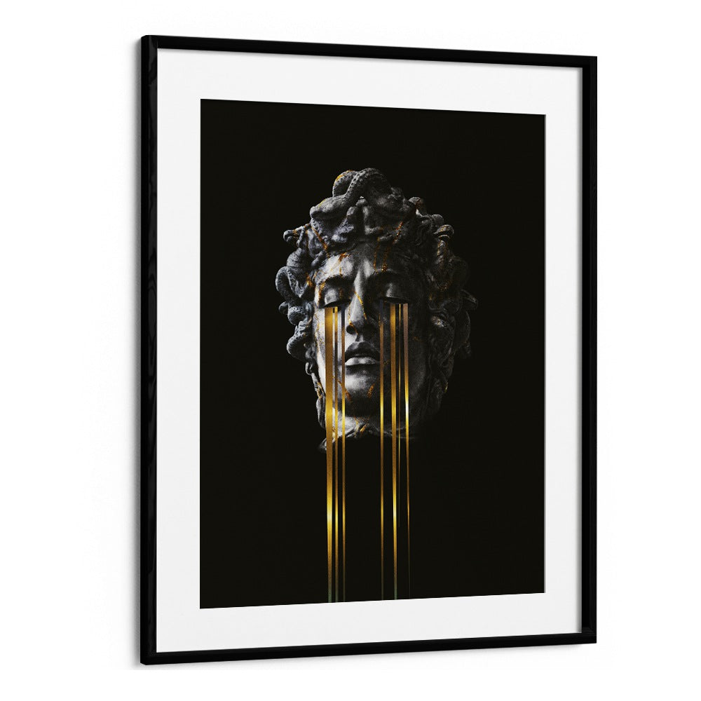 MDS, SURREAL ART PRINTS showcase a haunting sculpture, beautifully framed to elevate your artistic space.