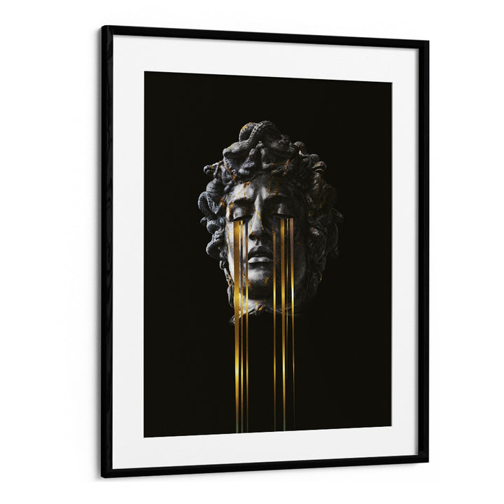 MDS, SURREAL ART PRINTS showcase a haunting sculpture, beautifully framed to elevate your artistic space.
