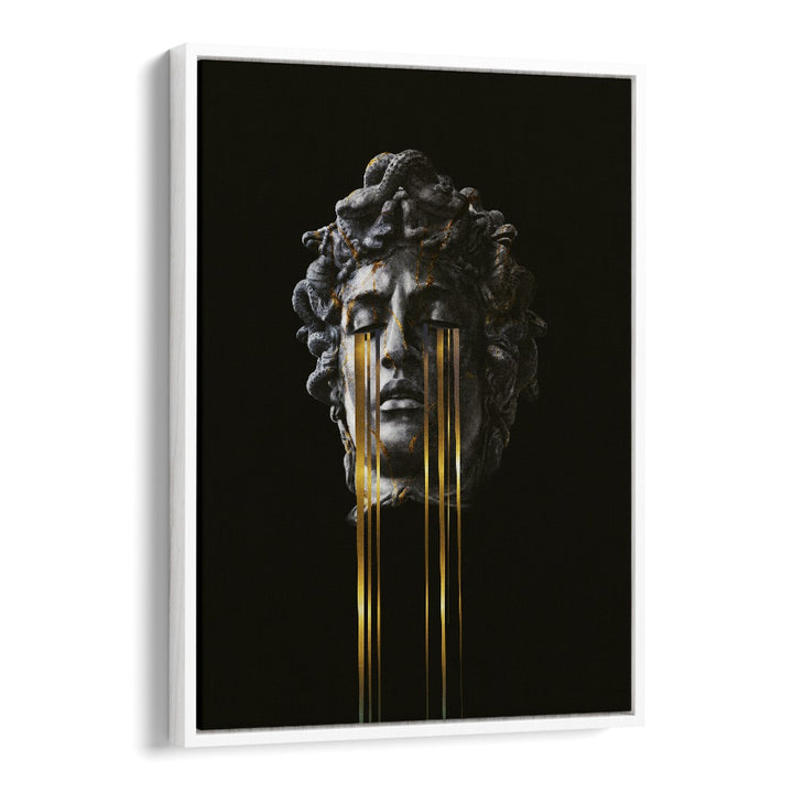 MDS, SURREAL ART PRINTS showcase a captivating sculpture with gold accents, perfect for elevating your space.