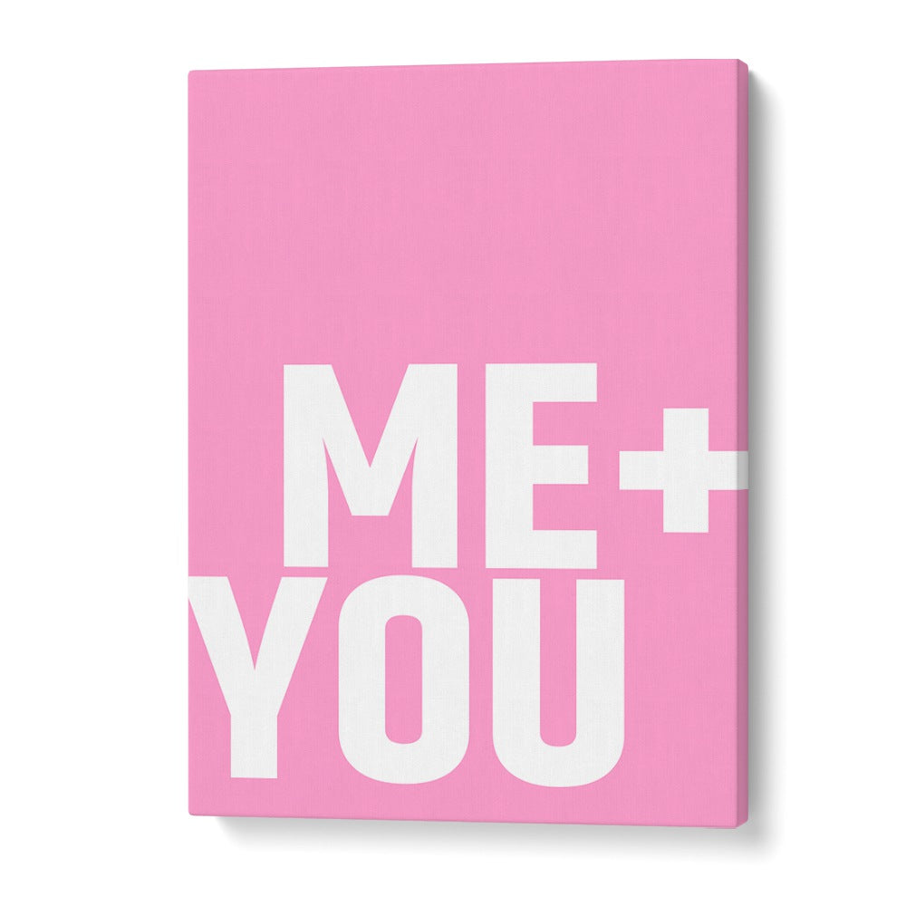 Bright pink poster featuring bold typography with "ME & YOU," perfect for inspiring decor by Athene Fritsch.