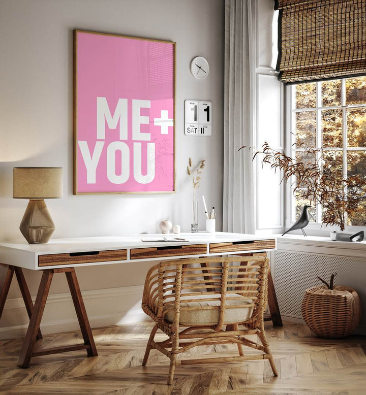 Decorate your space with the ME & YOU typography poster by Athene Fritsch, inspiring positivity and motivation.